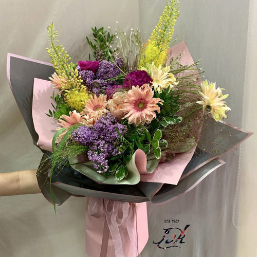 圖片 【BO-060】鬱金香 (3枝) + 牡丹 (3枝) + 襯花